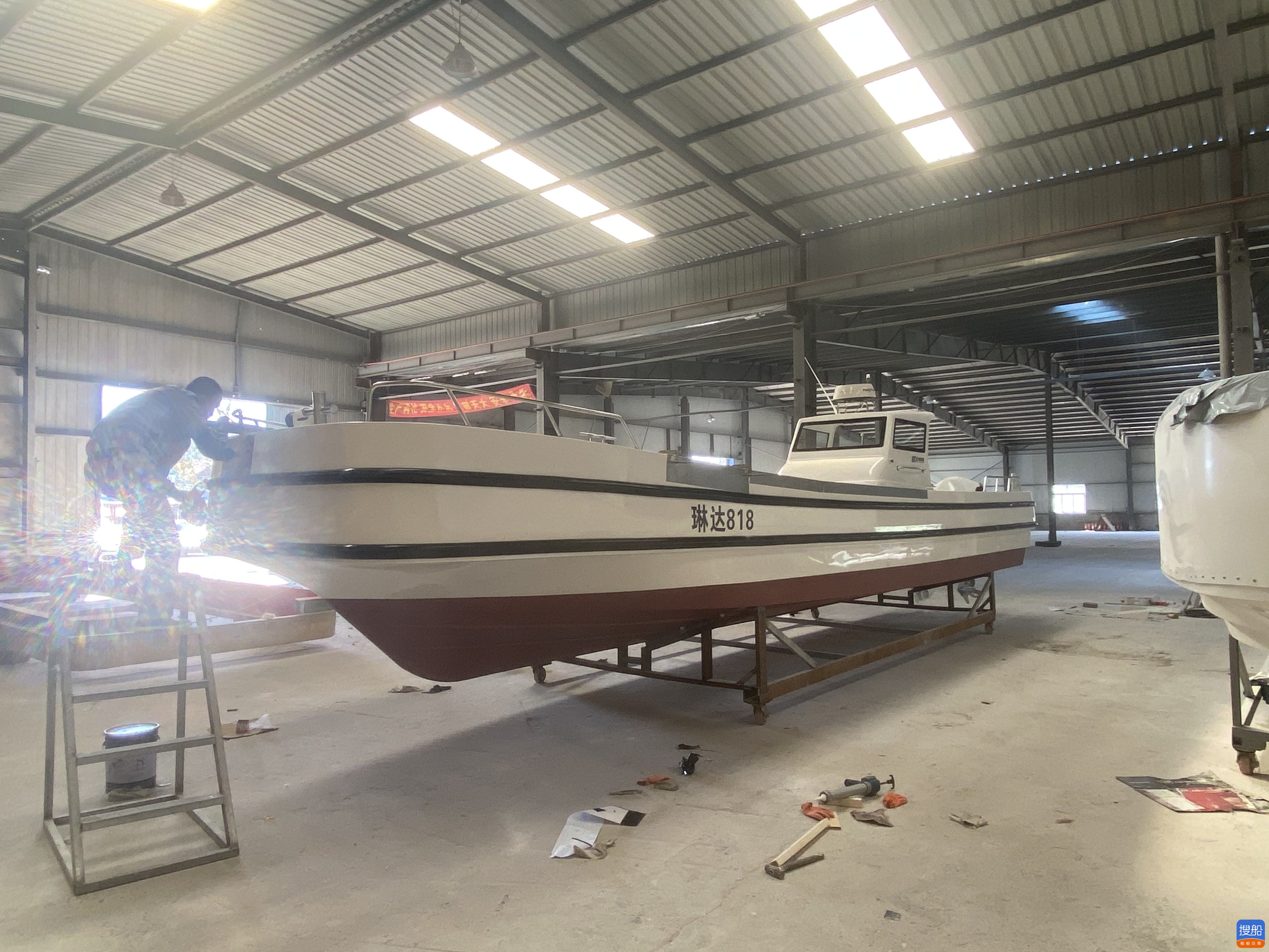 11米玻璃钢推货事情艇 辽宁 年夜连市-2.jpg