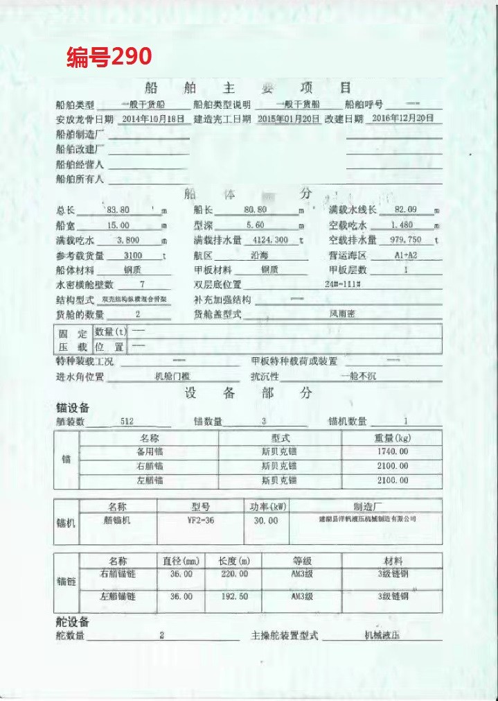 出卖编号290 15年3100一样平常干货船  祸建-2.jpg