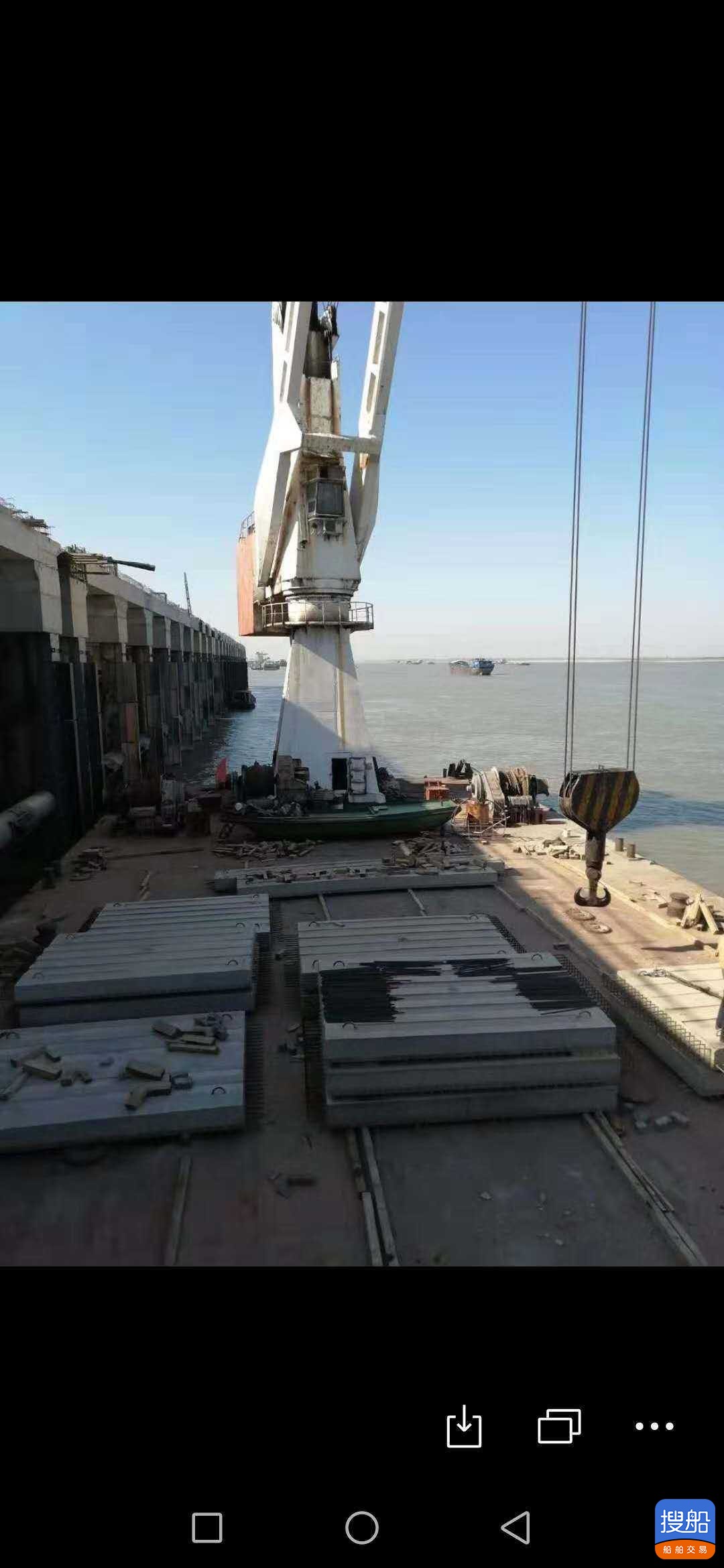 出售100吨变幅式起重浮吊船 福建 宁德市-4.jpg