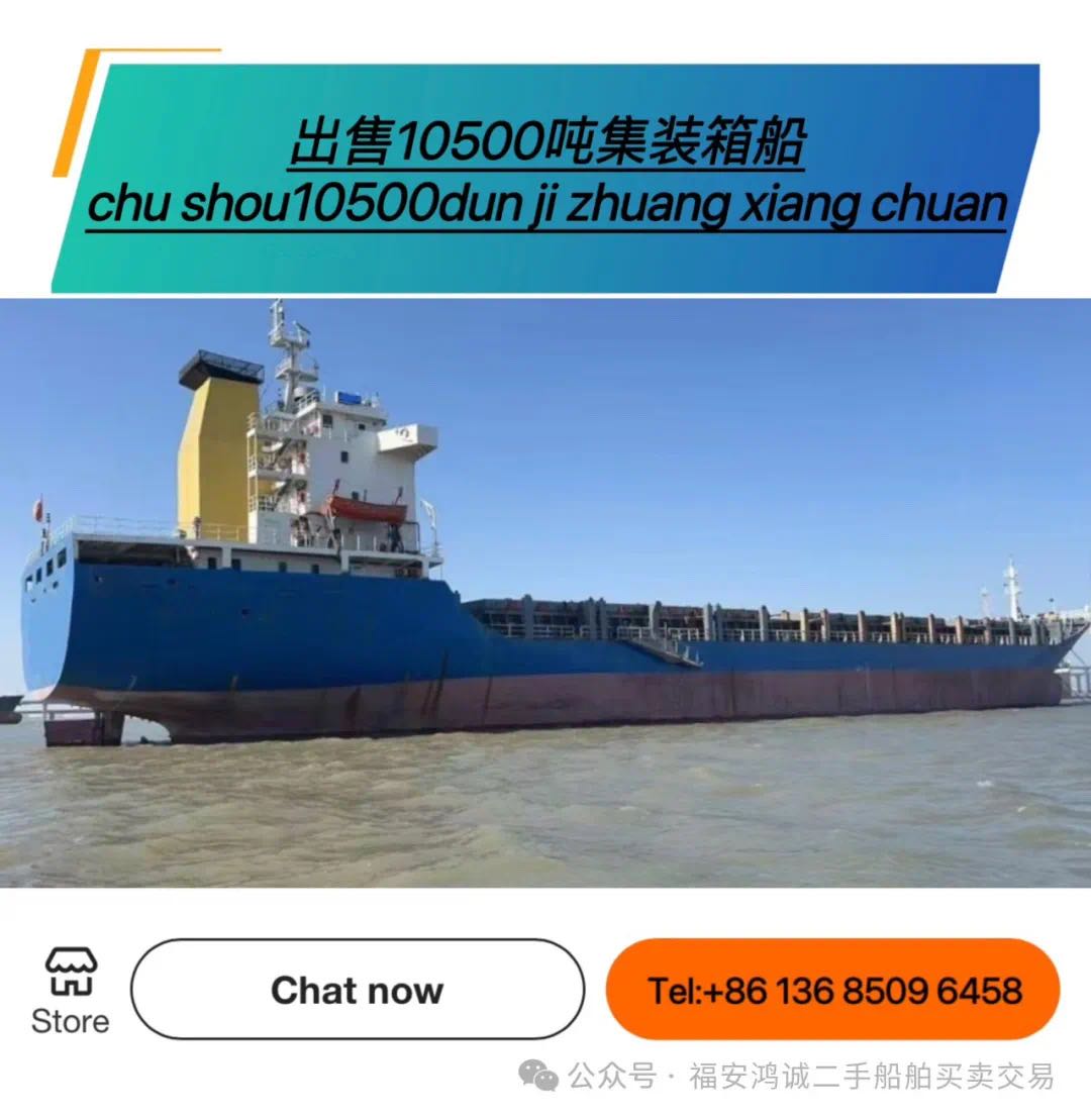 出售：10500吨集装箱船 装载标箱：648 TEU 建造年份：2008年12月 建造地址： 中国 -2.jpg