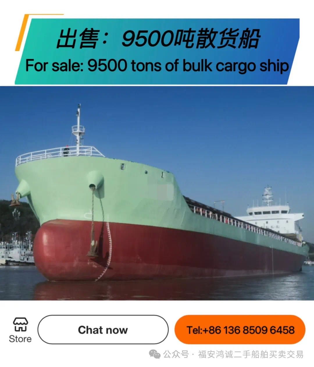 出售：9500吨散货船 建造年份：2018年12月 建造地址：中国 江苏 福建 宁德市-2.jpg