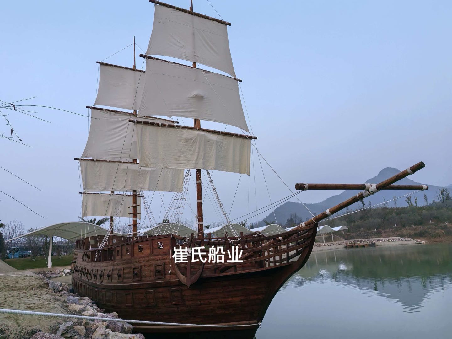 中式古战船欧式海盗船展厅博物馆景区景观装饰木船  北京-2.jpg