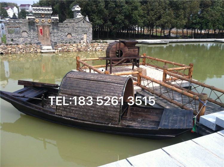 木船仿古仿旧乌篷船手划摇橹网红打卡拍照船乌篷船模型  北京-2.jpg